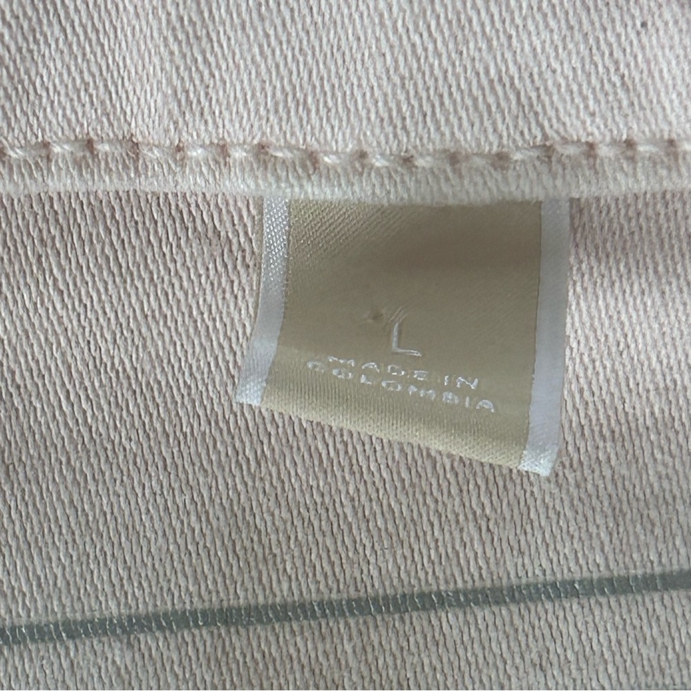 MICHAEL KORS Long Sleeve Large Pink Logo Hardware Stretch Denim Jacket Feminine - Picture 6 of 12